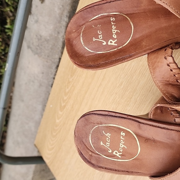 Jack Rogers Wedge Ankle Strap Sandals in Cognac Size 9.5 - Picture 7 of 11